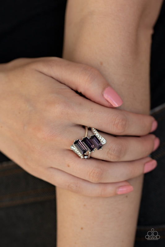 Purple Triple Razzle Ring