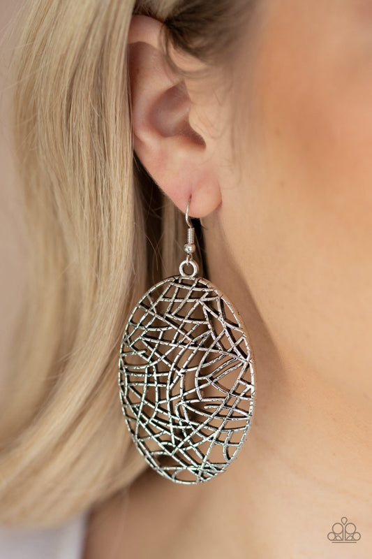 Silver Way Out Of Line Earrings