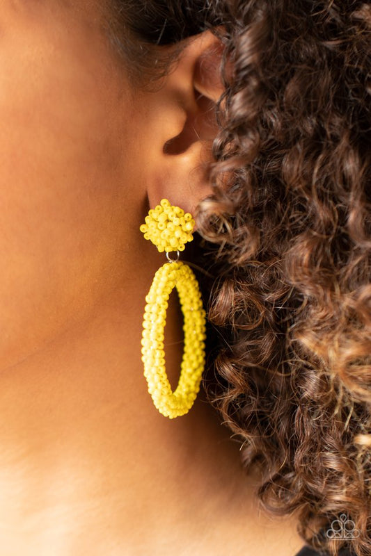 Be All You Can BEAD - Yellow Earring