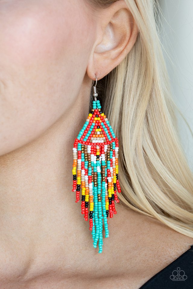 Boho Blast - Blue Earring