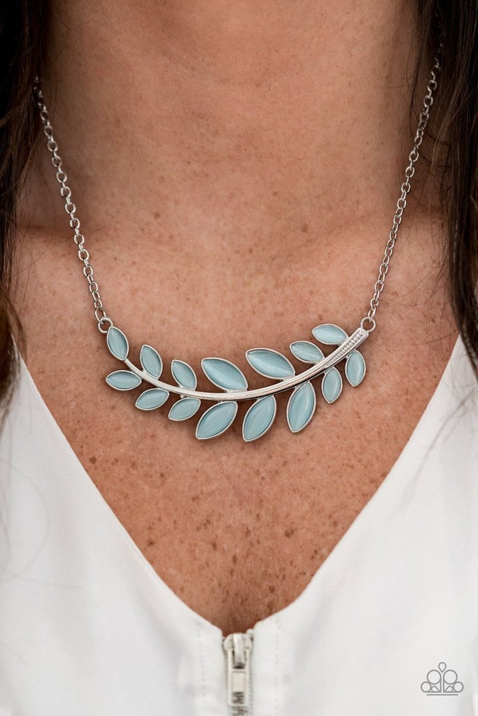 Frosted Foliage - Blue Necklace