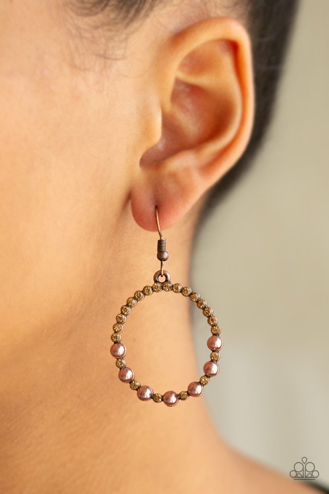 Glowing Grandeur - Copper Earring