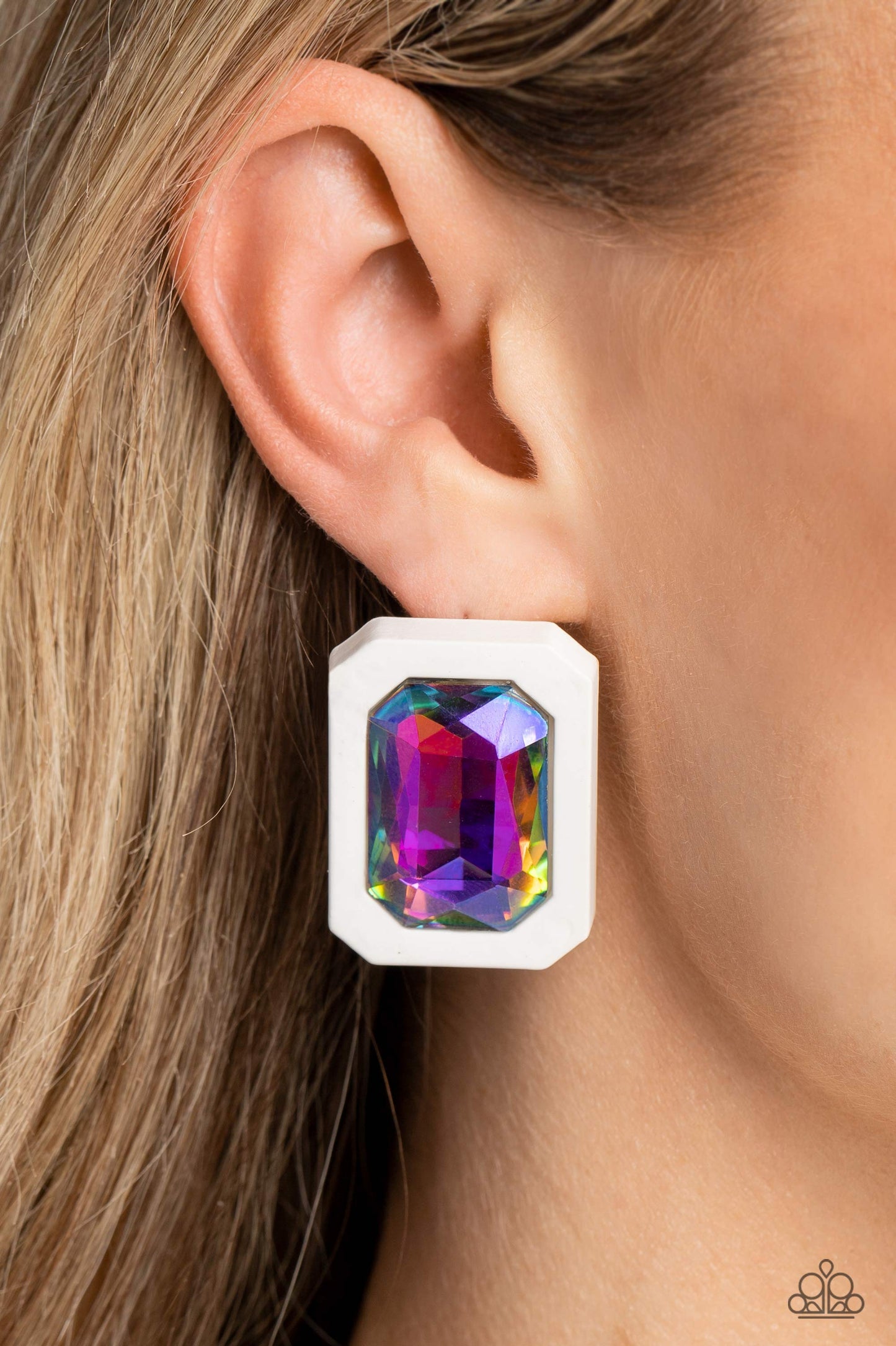 Edgy Emeralds - Multi Earring