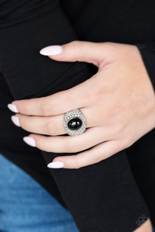 Glittering Go-Getter - Black Ring