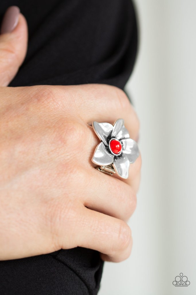 Red Ask For Flowers Ring