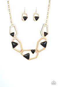 GEO-ing, GEO-ing, Gone - Gold Necklace