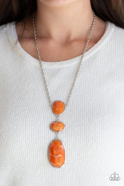 Making An Impact - Orange Necklace