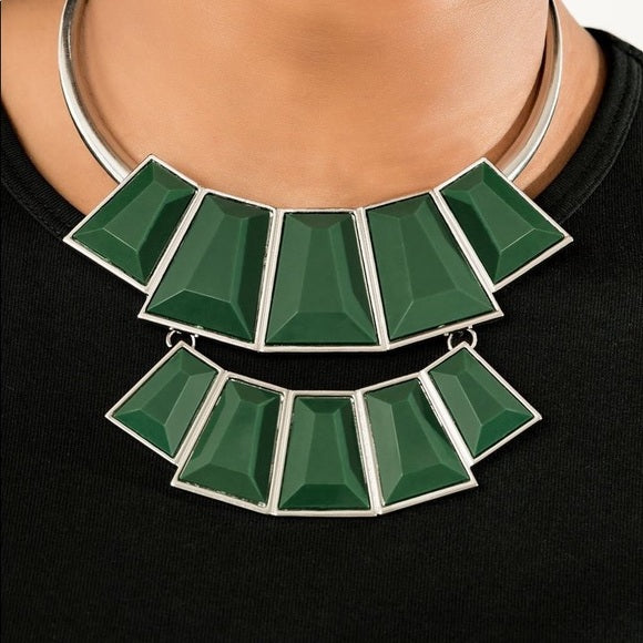 Lions, Tigers, and Bears - Green Necklace