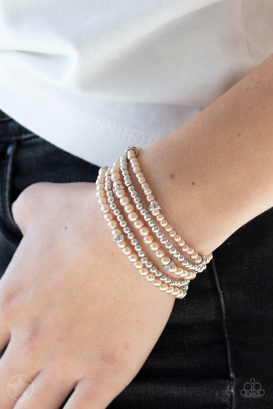 Fiercely Frosted - Brown Bracelet