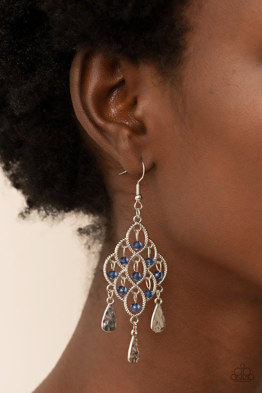 Sentimental Shimmer - Blue Earring